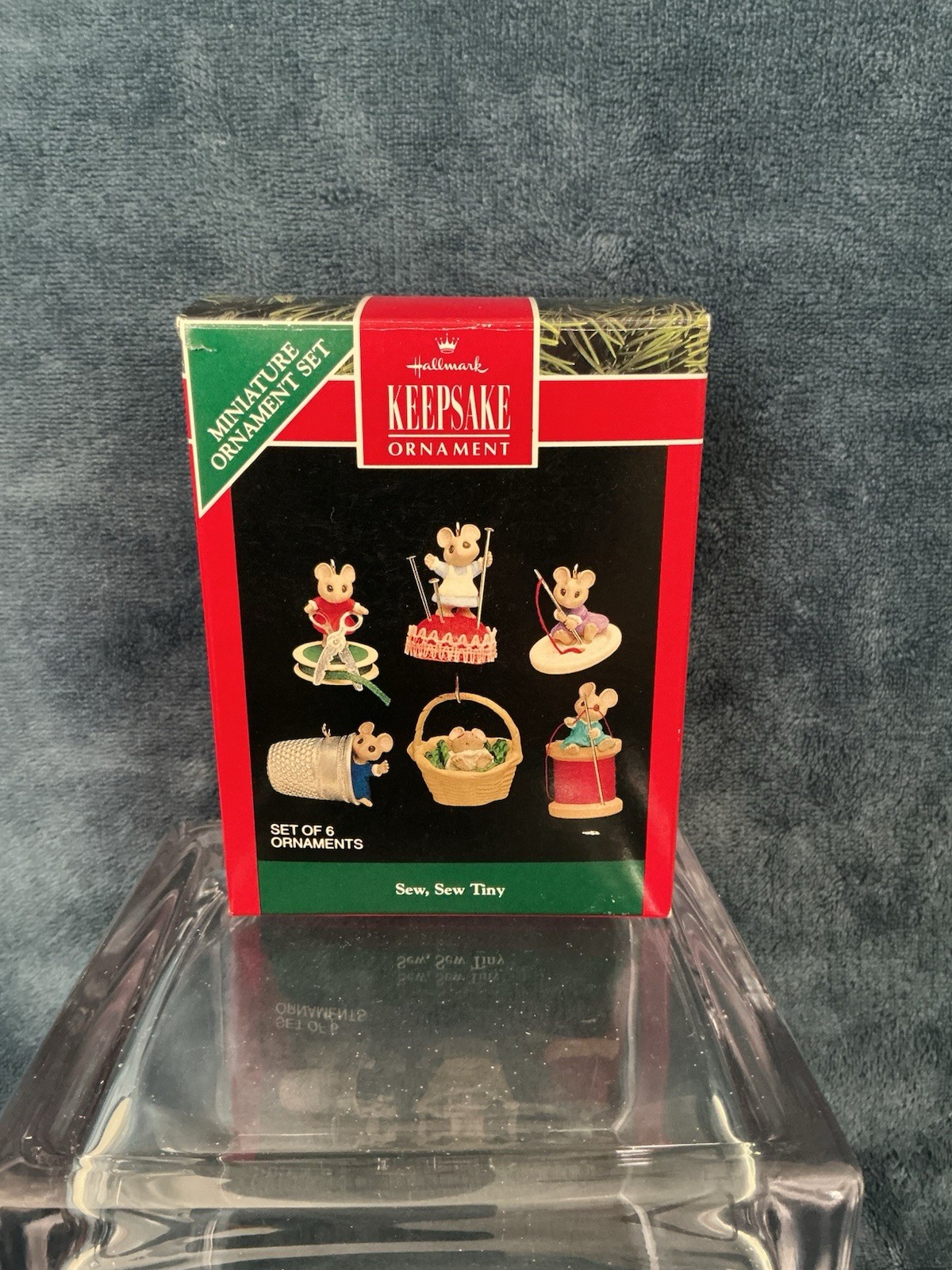 1992 Hallmark Keepsake “Sew, Sew Tiny” Mini Mouse Ornaments- Missing 1- C