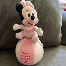 Vintage Baby Mini Mouse On a Jingle Ball  Walt Disney World Pink 2000 picture