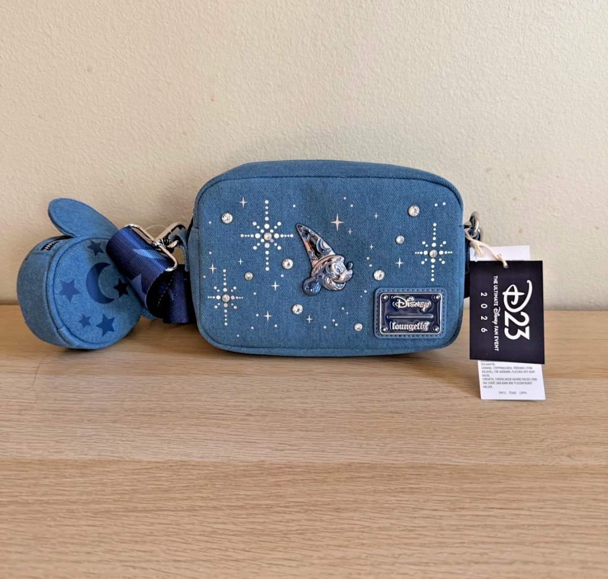 Disney D23 Expo 2026 Fantasia Sorcerer Mickey Loungefly Crossbody Bag IN HAND Disney D23 Expo 2026 Fantasia Sorcerer Mickey Loungefly Crossbody Bag IN HAND