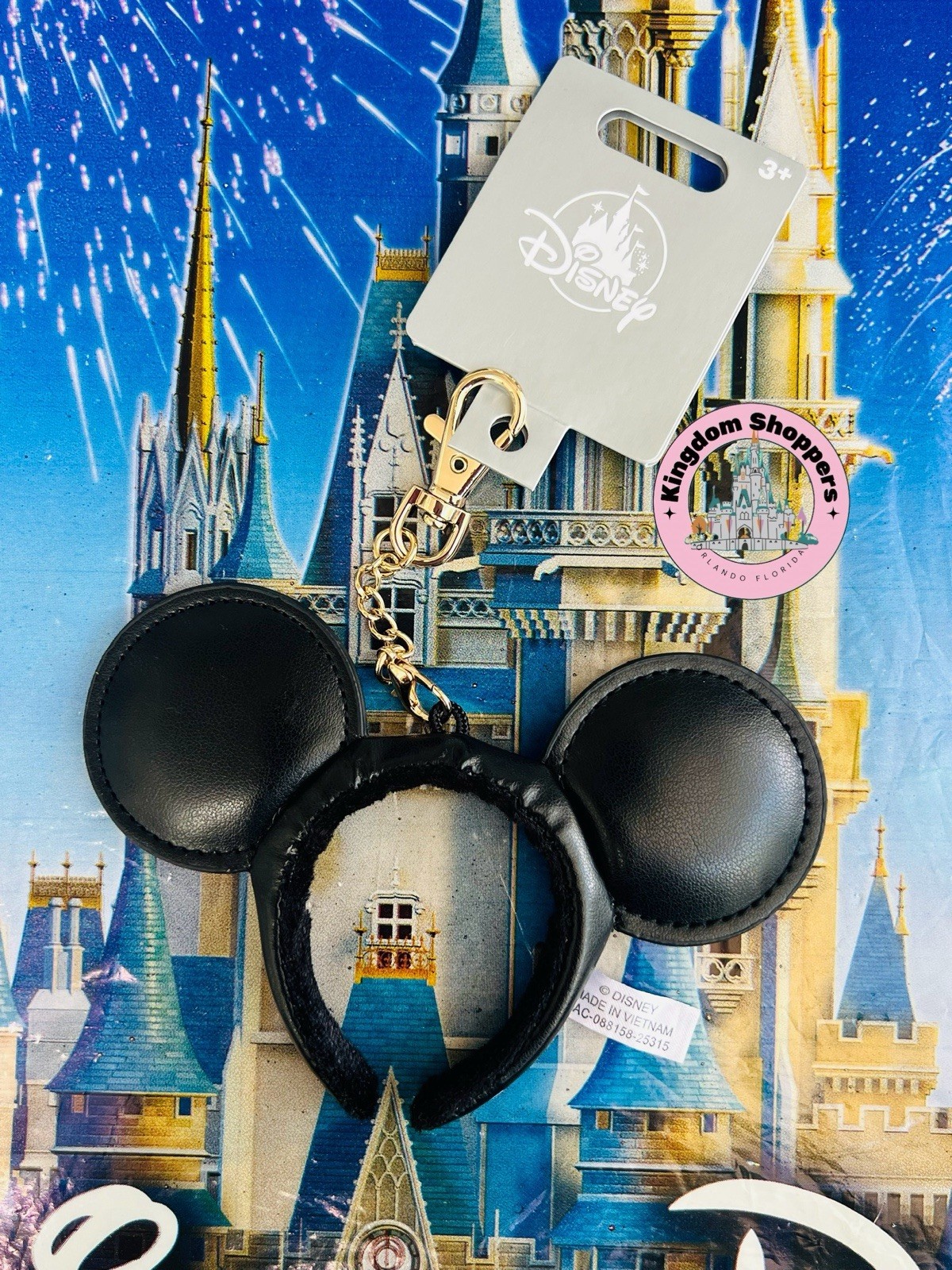 2026 Disney Parks Mickey Mouse Headband Ears Black Bag Clip Charm Keychain New 2026 Disney Parks Mickey Mouse Headband Ears Black Bag Clip Charm Keychain New