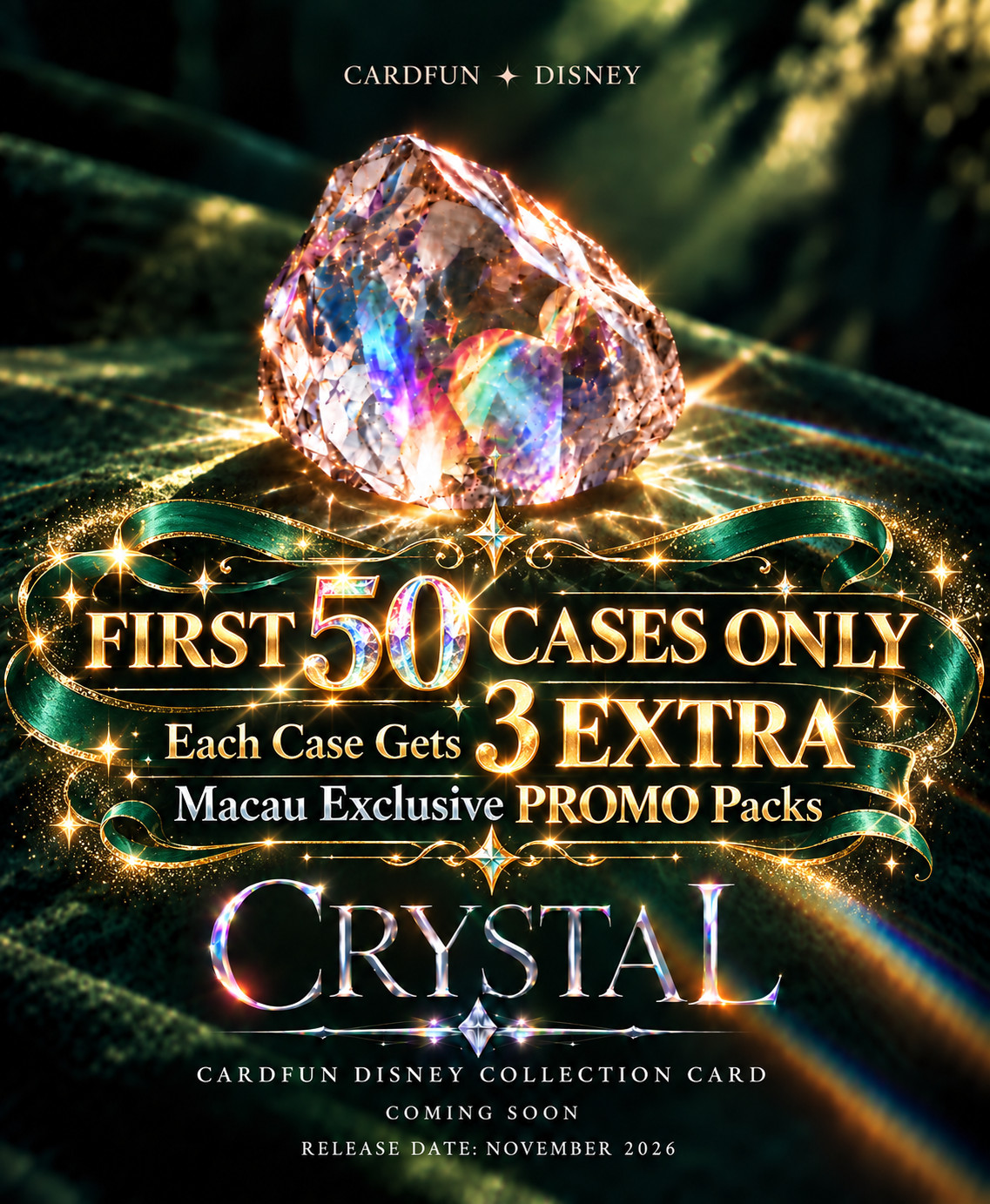 PRE-ORDER 2026 CardFun Disney Crystal Series Trading Cards 10-Box Sealed Case PRE-ORDER 2026 CardFun Disney Crystal Series Trading Cards 10-Box Sealed Case