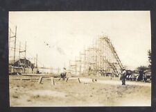 REAL PHOTO YOUNGSTOWN OHIO WILDCAT ROLLER COASTER CONSTUCTION POSTCARD COPY picture