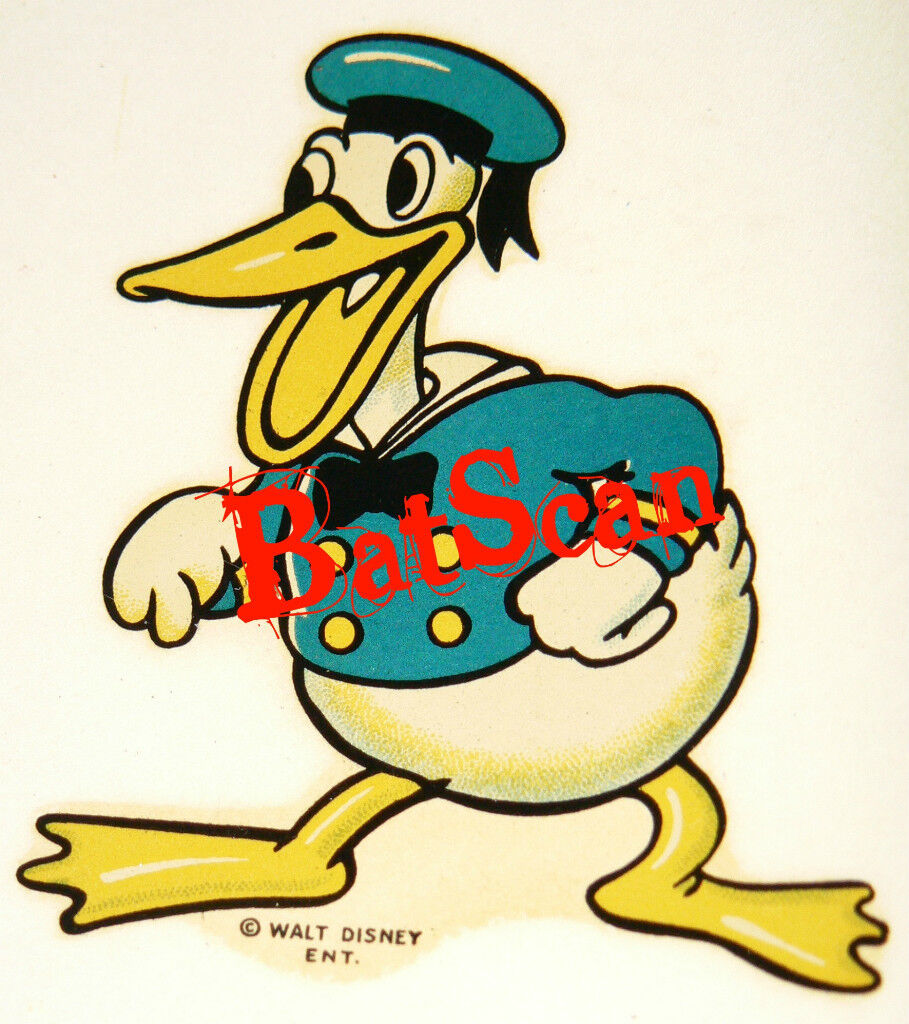 DONALD DUCK 1934 Vintage Decals...Oldest, Rarest on Earth  You Get TWO of Them