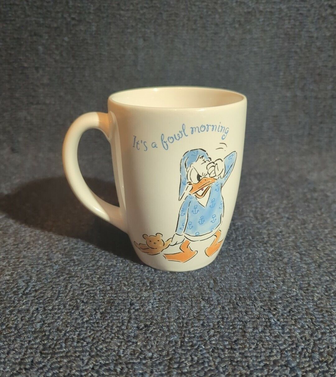 Disney Donald Duck ' It's A Fowl Morning ' Cup Mug RARE HTF