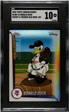 Topps Disney Chrome 2025 Donald Duck Minnesota Twins SGC 10 picture