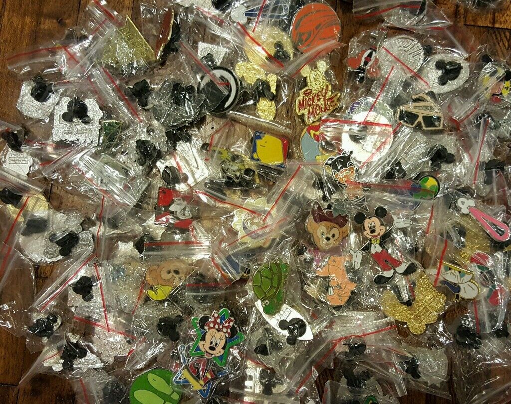 Disney Trading Pins 100 lot Random Mix - hidden mickey,Princess,stitch,movie,etc