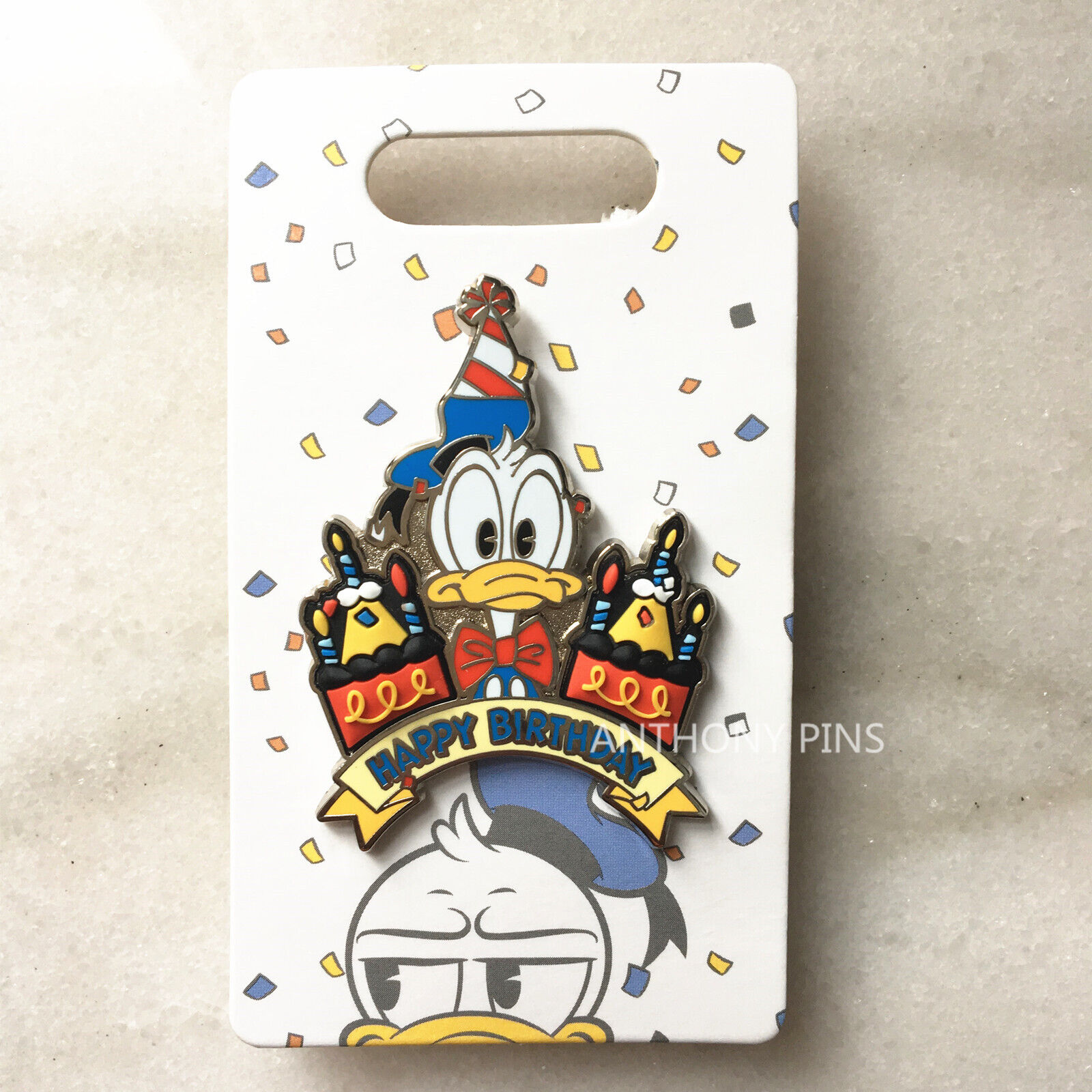 Shanghai Disney Pin SHDL Donald Duck Happy Birthday Pin Store Exclusive New