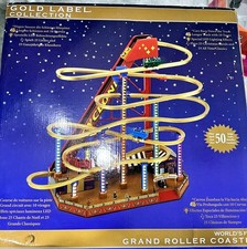 Mr Christmas Gold Label Worlds Fair Grand Roller Coaster Animated Musical NIB picture
