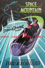 1977 Disneyland Tomorrowland Space Mountain Attraction 11 x 17 Poster picture