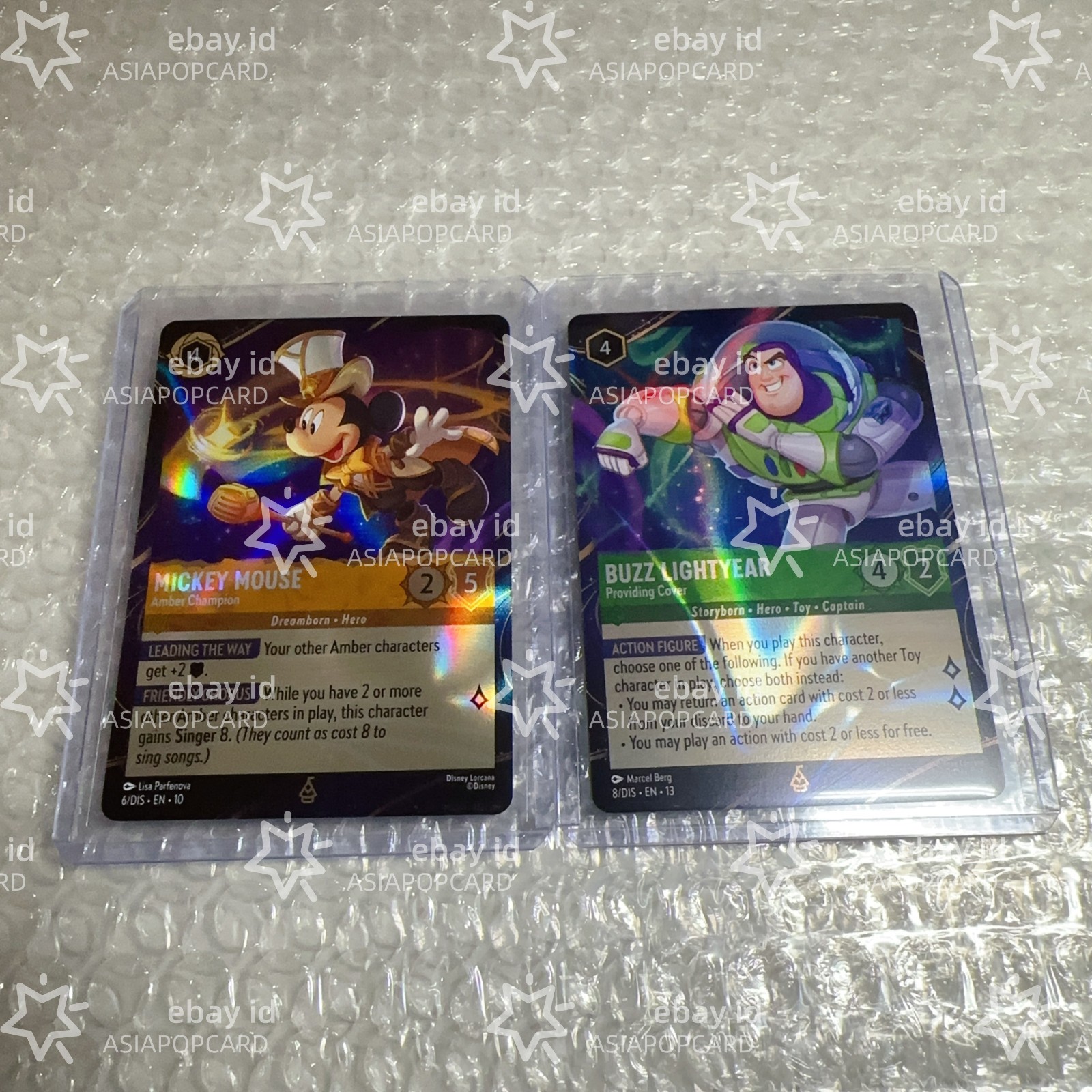 English - Lorcana Disney Promo Exclusive Mickey Mouse Buzz Lightyear 2pcs set English - Lorcana Disney Promo Exclusive Mickey Mouse Buzz Lightyear 2pcs set
