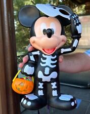 Disney 2023 Halloween Mickey Mouse Skeleton Glow Dark Light Up Popcorn Bucket picture