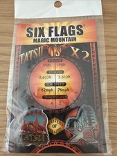 Six Flags Magic Mountain Collectible Pins Tatsu vs X2 Roller Coaster Exclusive picture