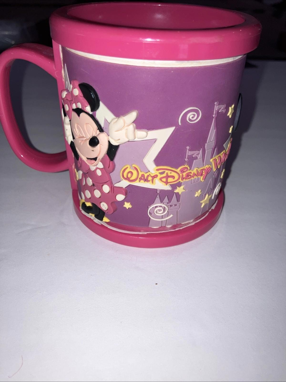 Mini Mouse Walt Disney World Mug Rubber 3D Kids Pink Plastic Collectors Cup NEW Mini Mouse Walt Disney World Mug Rubber 3D Kids Pink Plastic Collectors Cup NEW