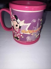 Mini Mouse Walt Disney World Mug Rubber 3D Kids Pink Plastic Collectors Cup NEW picture
