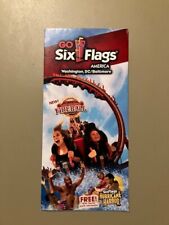 2014 Six Flags America Maryland amusement park map brochure guide roller coaster picture