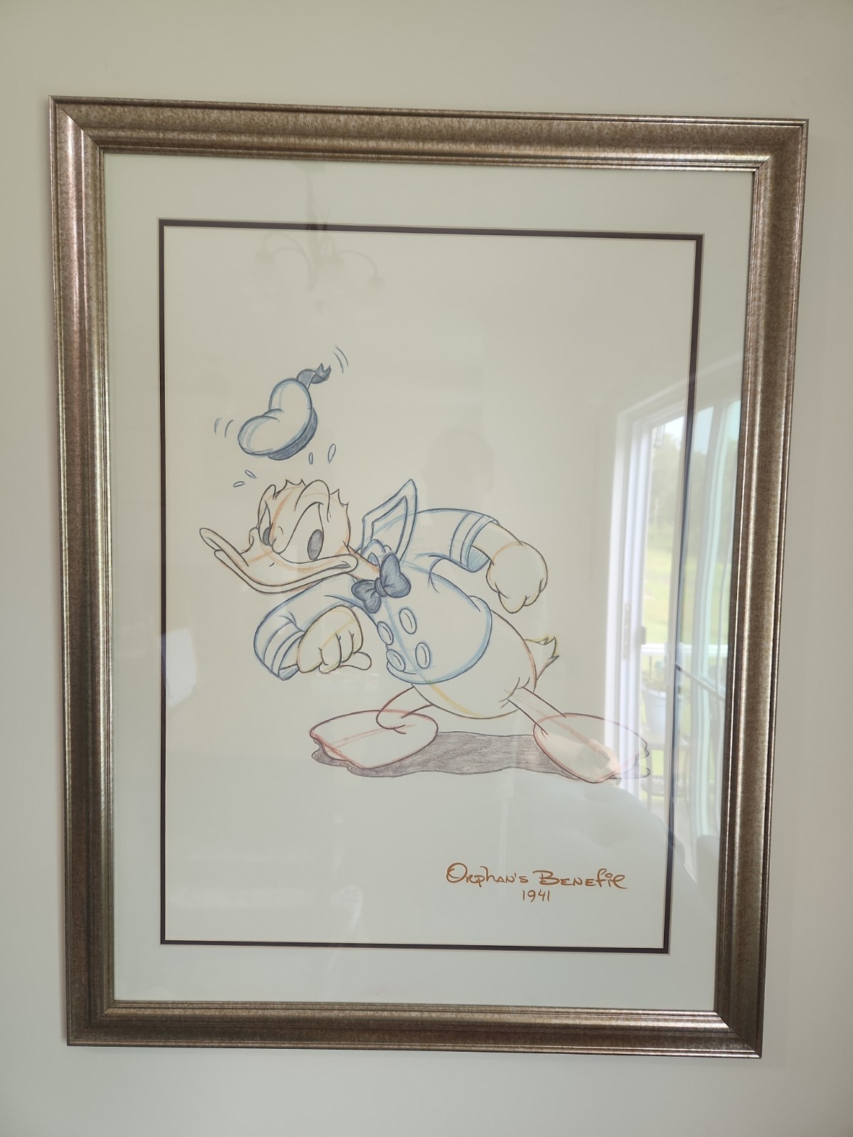 💎 1990's Disney Store Ex. Framed Sketch: Orphan's Benefit 1941 Donald Duck 💎 1990's Disney Store Ex. Framed Sketch: Orphan's Benefit 1941 Donald Duck