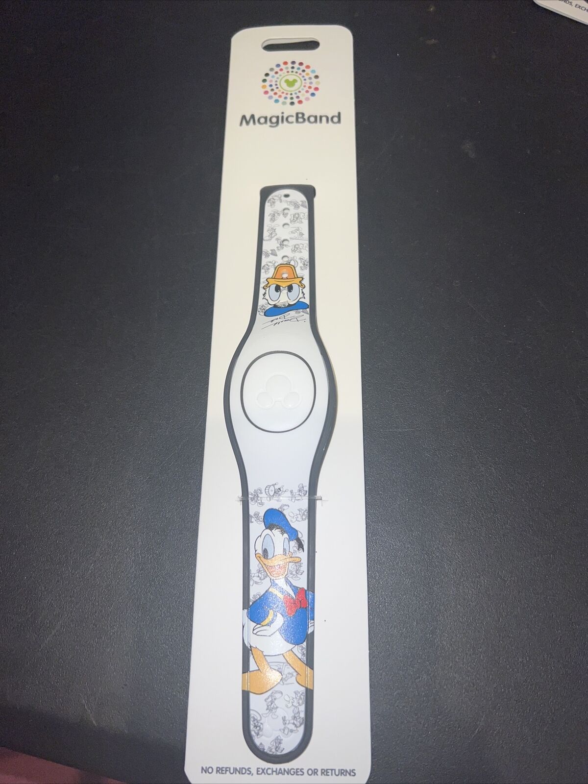 2022 Disney Parks Donald Duck Sketch Through The Years Magic Band 2 New Unlinked
