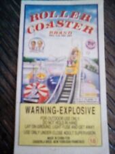 Firecracker Label ROLLER COASTER BRAND 16s SIZE PACK LABEL SEE PIX picture