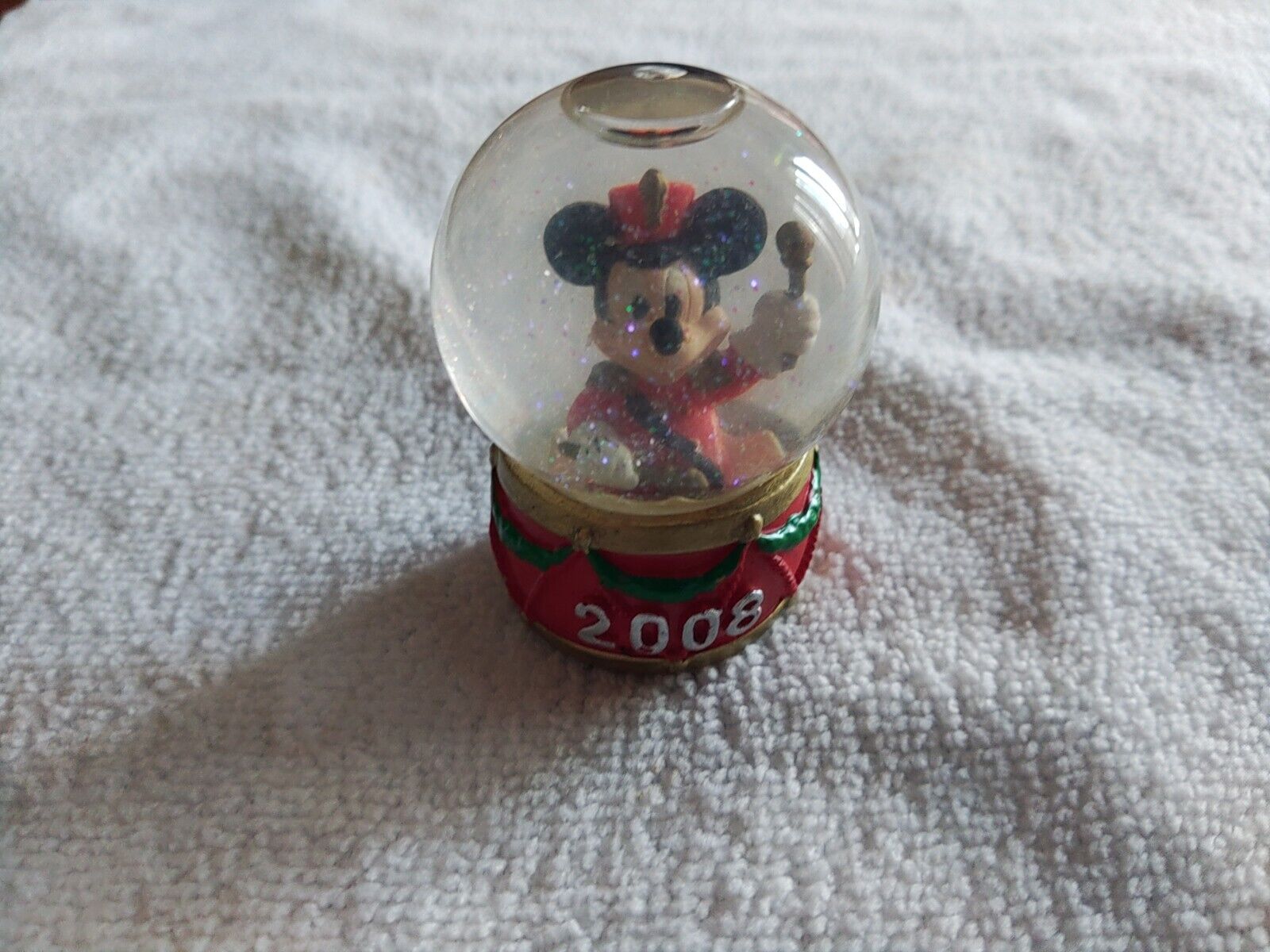 Mini MICKEY MOUSE 2008 Snow Globe  DISNEY JC Penney Christmas
