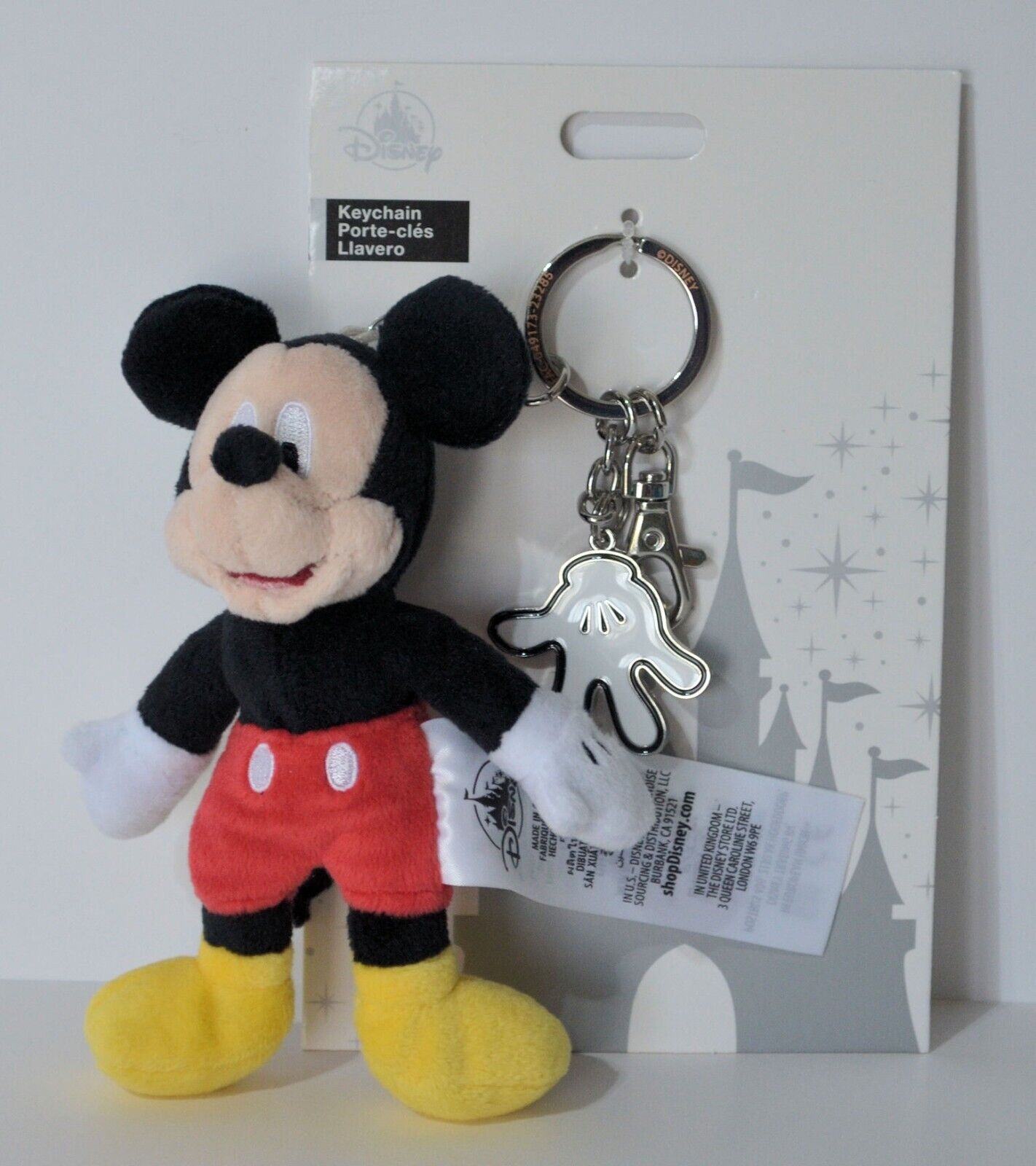 Disney Parks Mickey Mouse Bag Plush Charm Keychain New