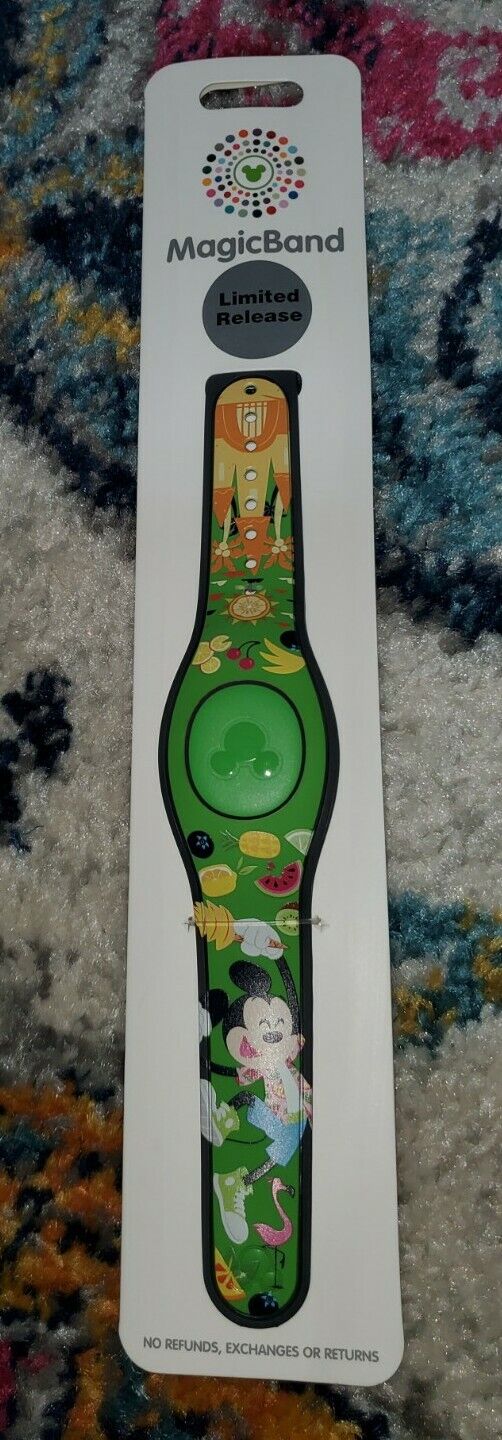NEW Disney Parks Mickey Mouse Magic Band Summer Fun Summertime LR Green LINKABLE