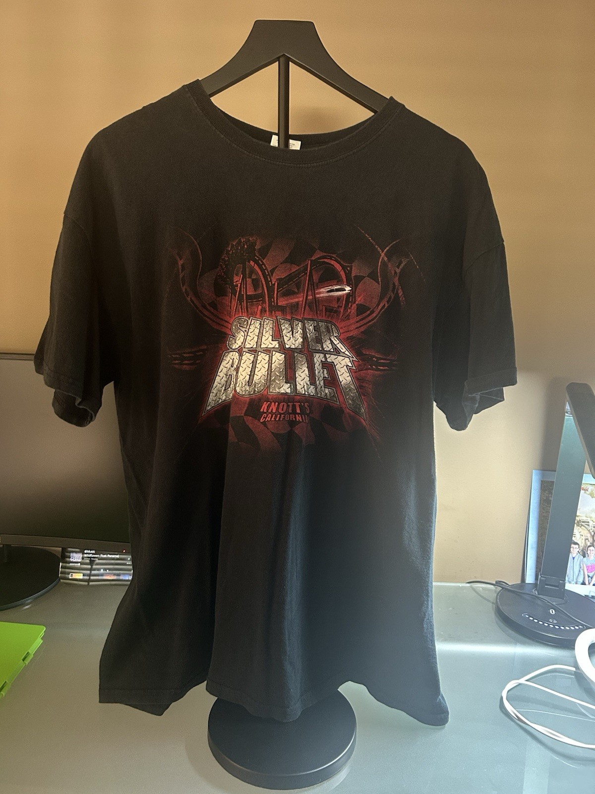 Knotts Berry Farm Silver Bullet Roller Coaster Shirt Size XL