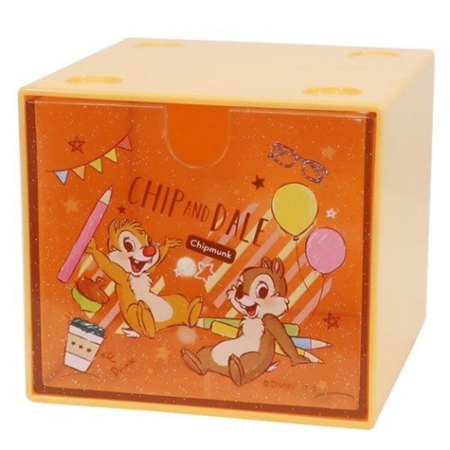 Disney Chip & Dale Stacking Mini Chest Desk Top Storage Box Japan Happiness Time