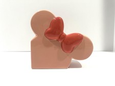 New Kohl's Disney Ceramic Mini Mouse Pink Bow Decor For Bedroom Home 8x8 picture