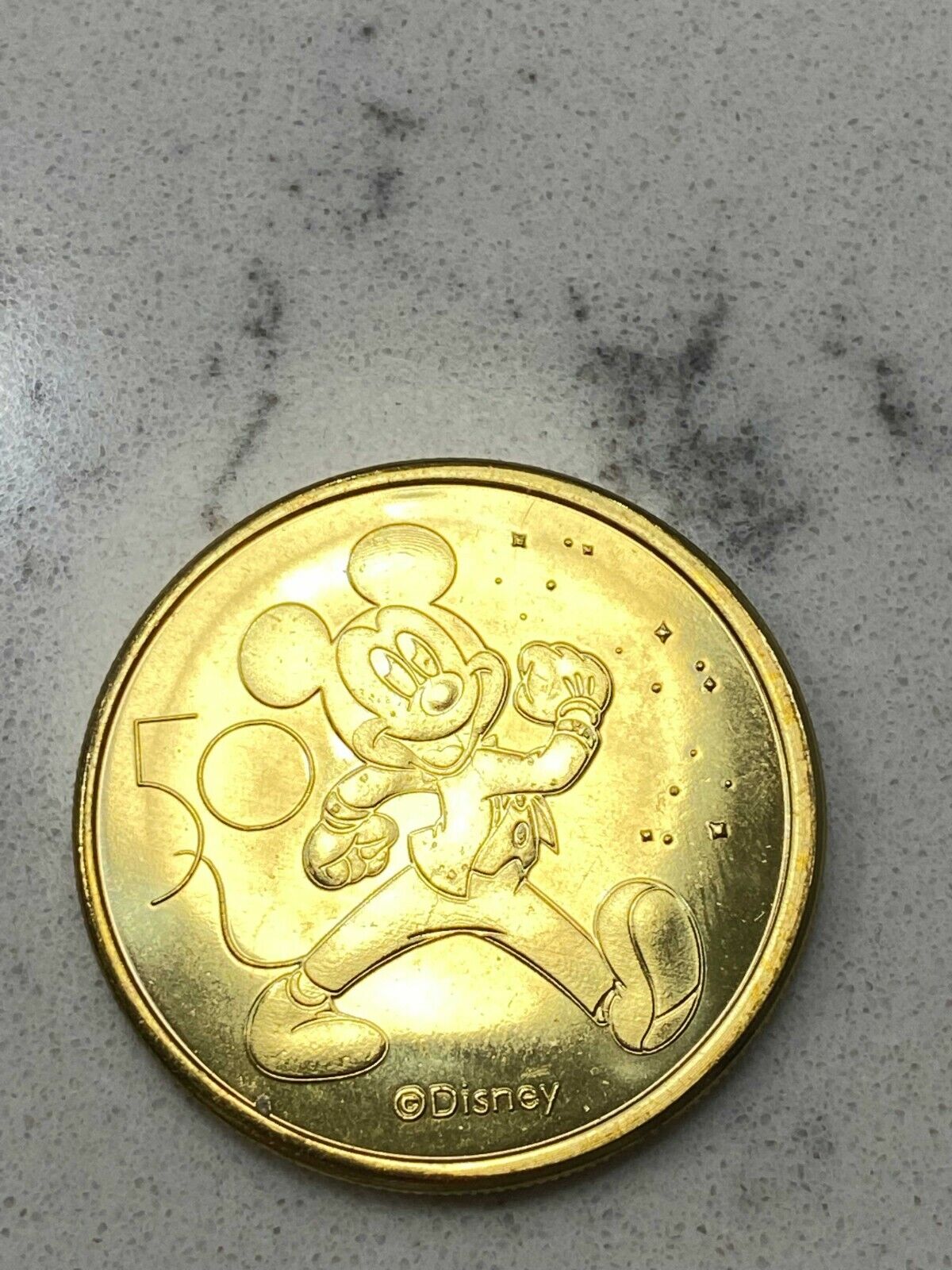Disney Parks NEW Disney World 50th Anniversary Golden Medallion Coin WDW