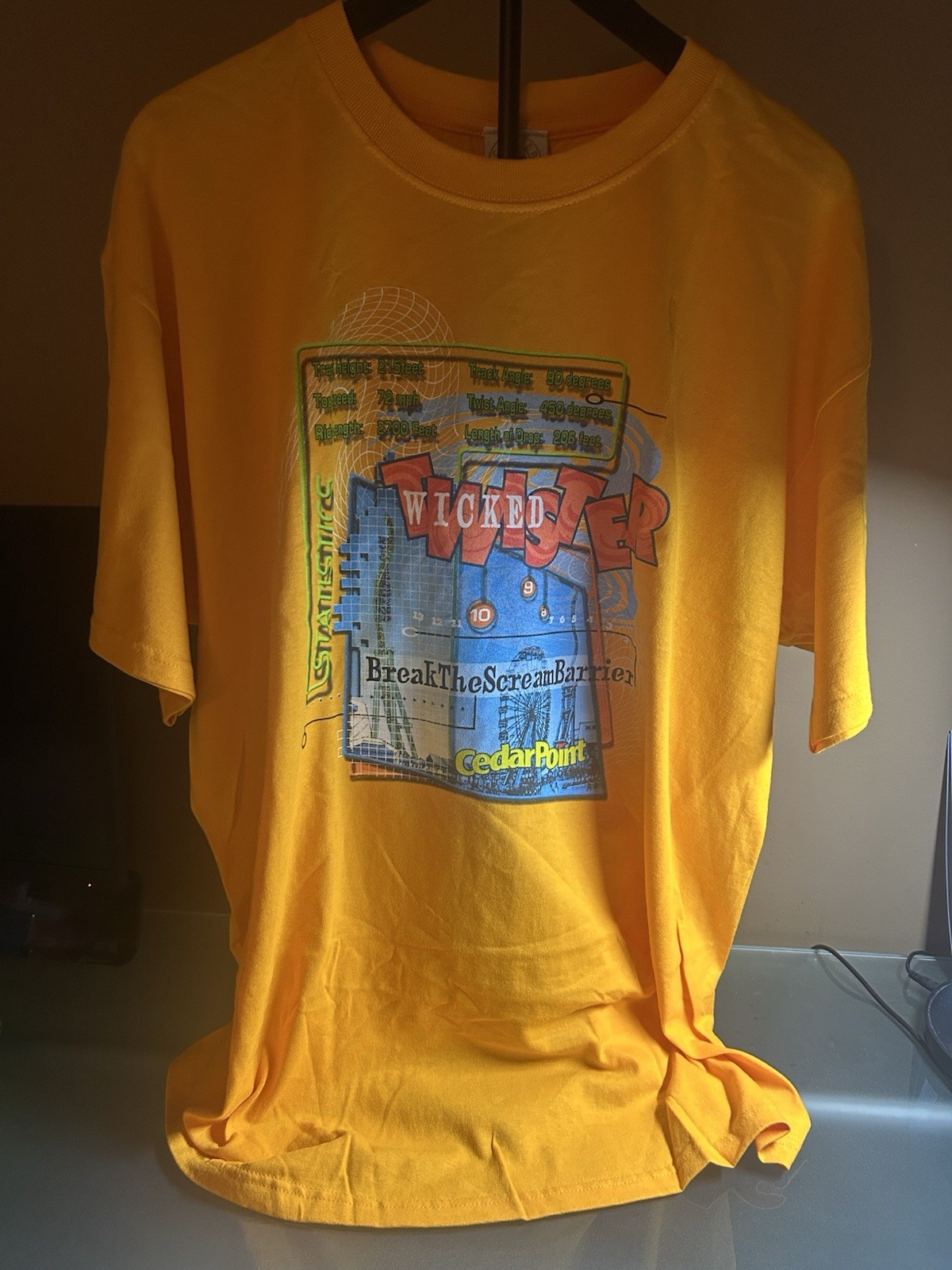 Cedar Point Wicked Twister Vintage Roller Coaster Shirt Size XL New w/tags Rare Cedar Point Wicked Twister Vintage Roller Coaster Shirt Size XL New w/tags Rare