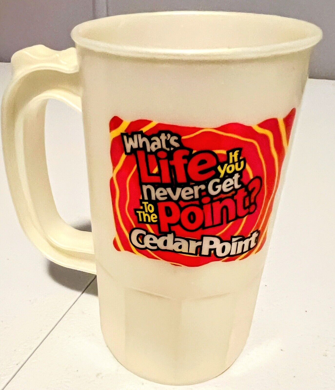  Cedar Point Mantis Roller Coaster Souvenir Plastic Mug Cup USA OHIO