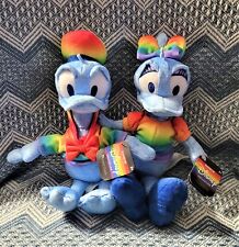 Disney Rainbow Pride Plush Donald & Daisy Duck New picture