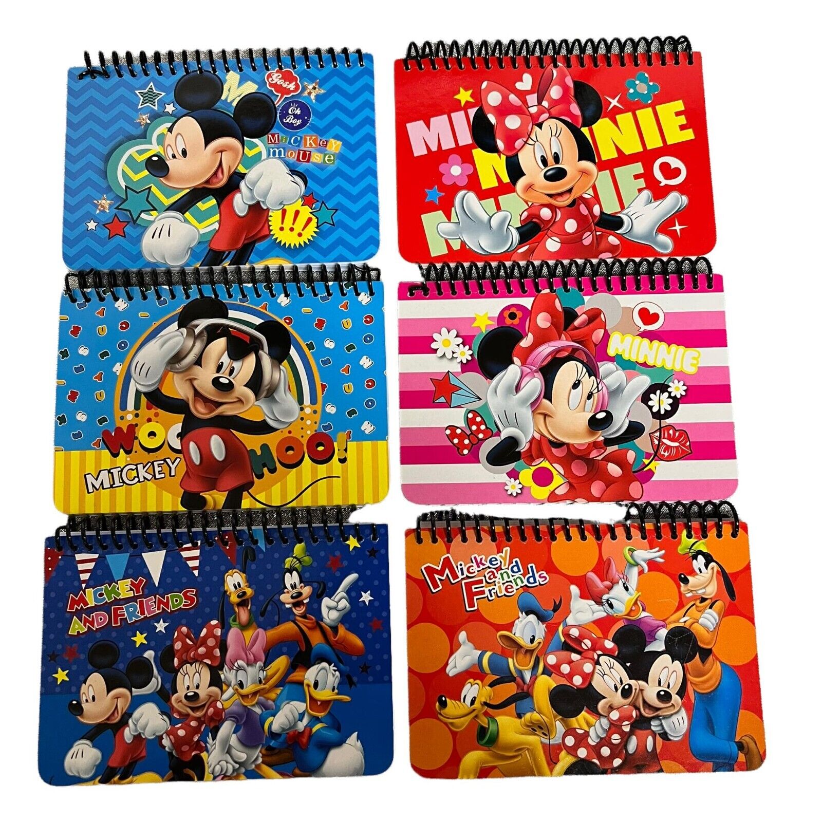 Set of 6 Disney MICKEY MOUSE AND Friends autograph book