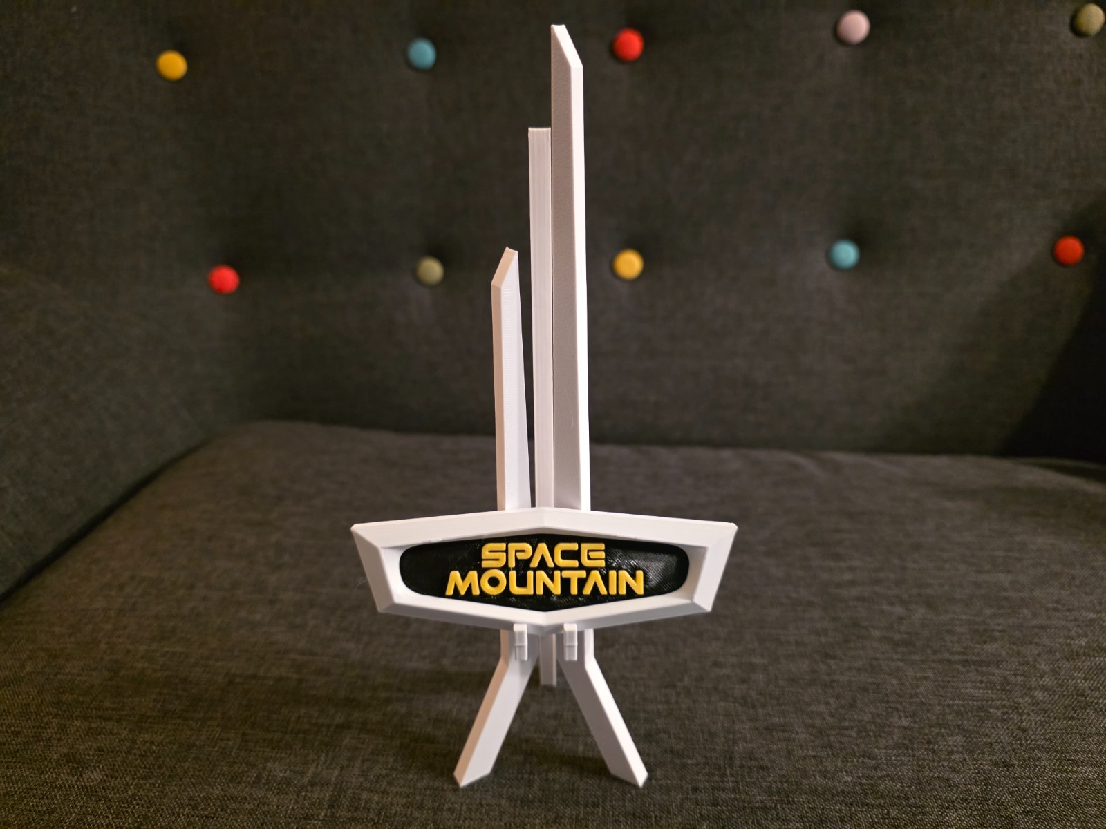 Disneyland Space Mountain Entrance Sign - Desktop Collectible Miniature Figurine Disneyland Space Mountain Entrance Sign - Desktop Collectible Miniature Figurine