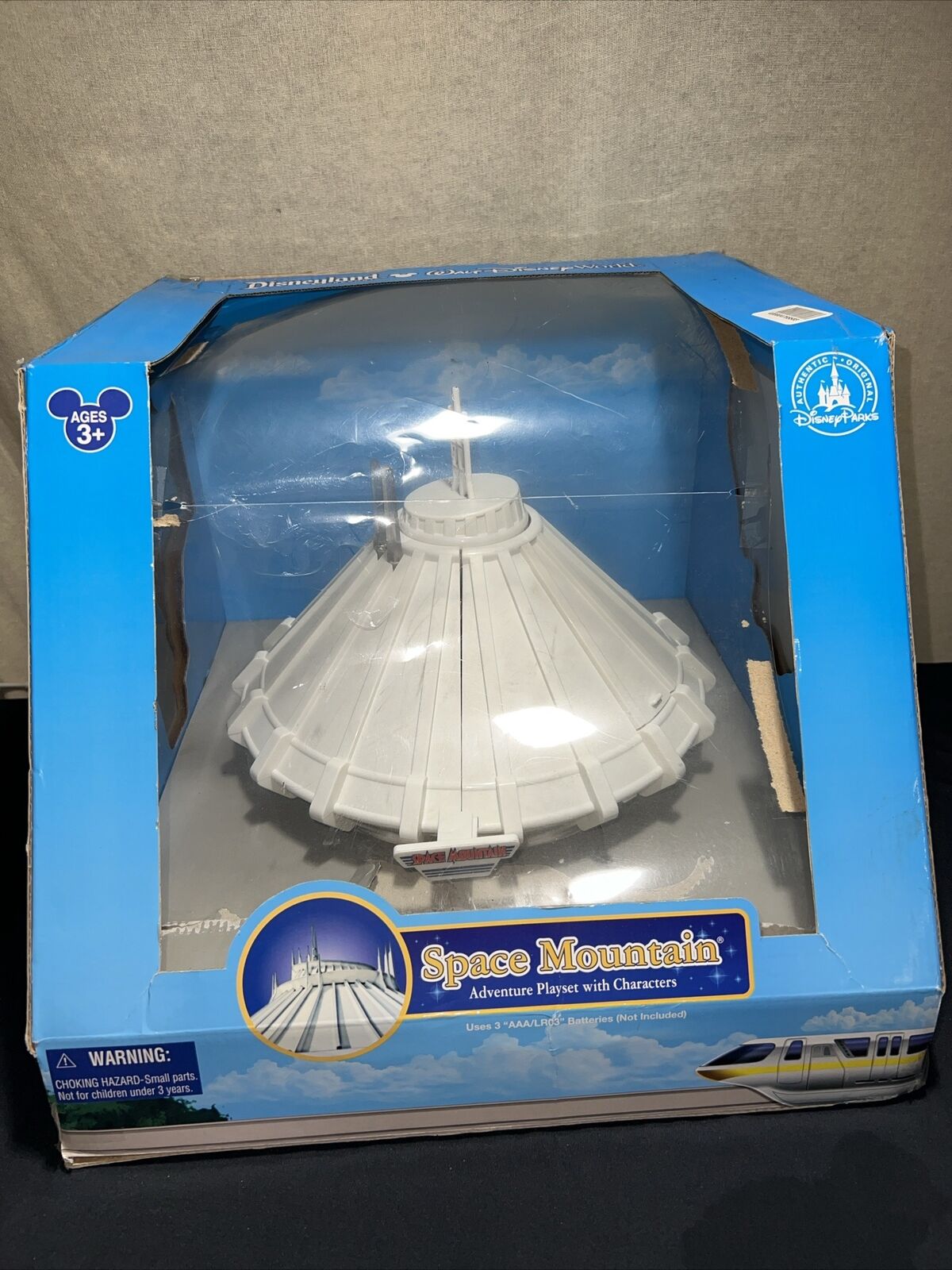 Disney SPACE MOUNTAIN monorail playset Tomorrowland RETIRED Incomplete
