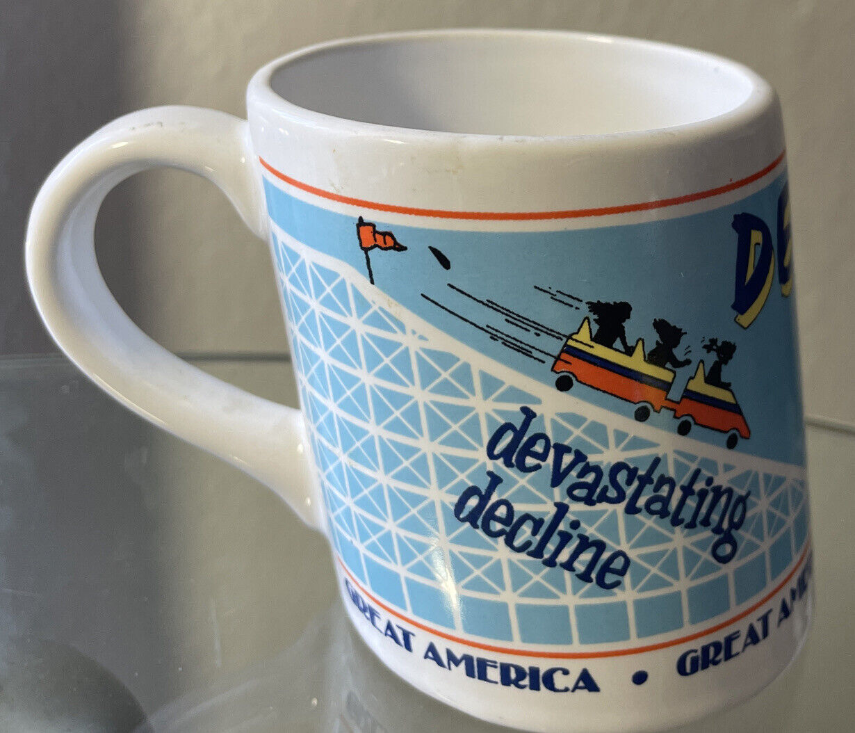 Great America Demon Roller coaster mug 
