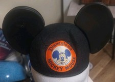 1960 Disneyland Mickey Mouse Ears Felt Hat & Plastic Ears With Name Jill On Back picture
