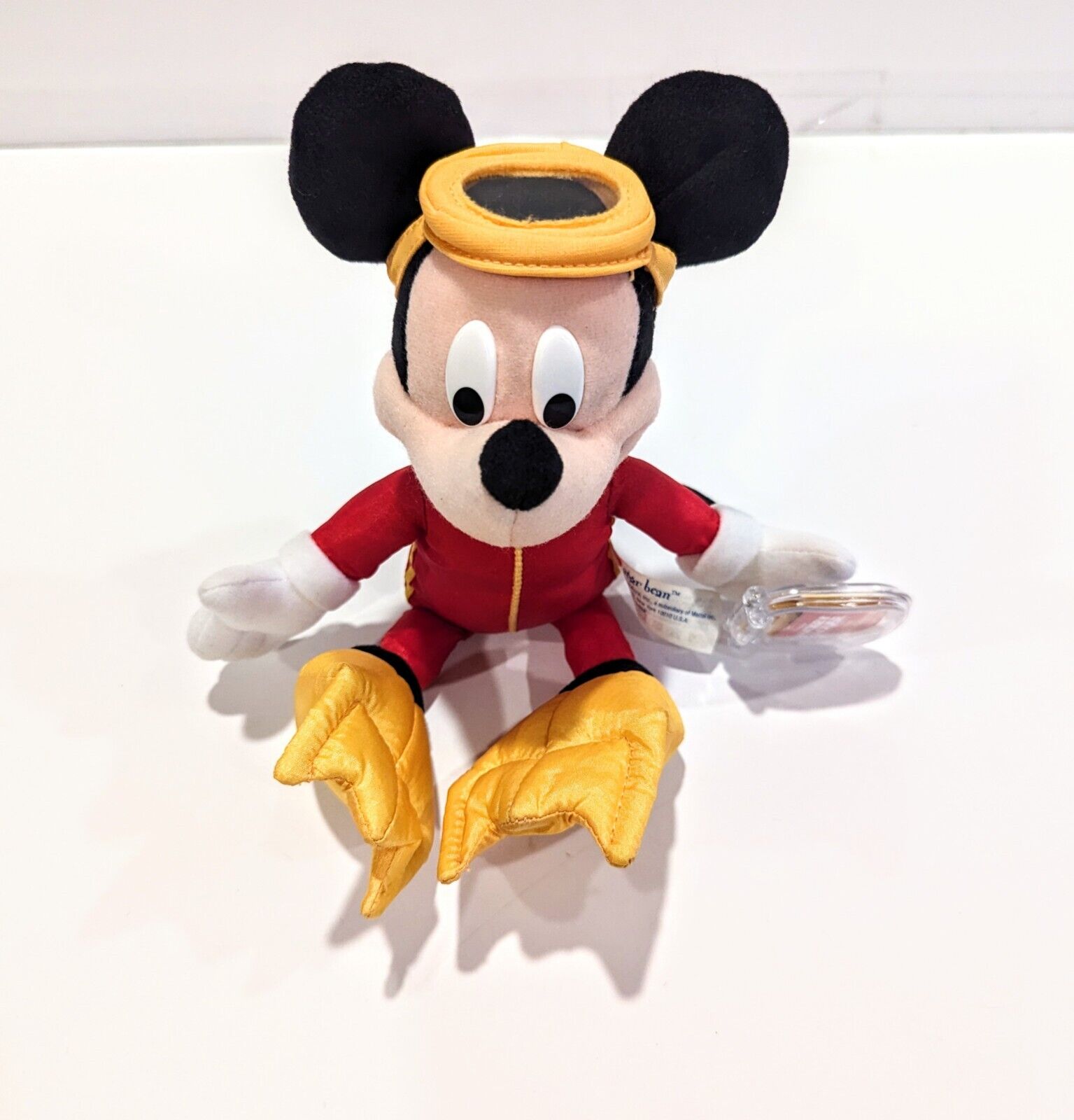 Vintage Mickey Mouse SCUBA Plush Fisher Price Star Bean Bag Disney Toy RARE
