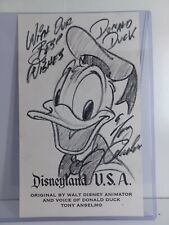 Disney Donald Duck original sketch by Tony Anselmo w/ Beckett CoA  picture