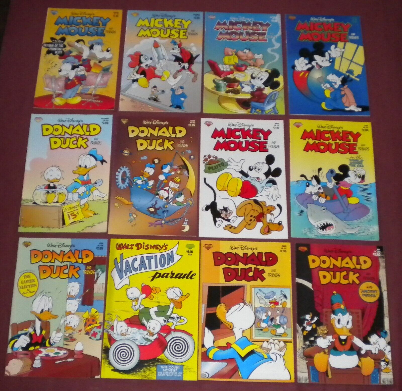 Walt Disney Comic Book Lot  12 NEW  Donald Duck   Mickey Mouse   Vacation Parade