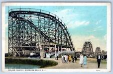 1929 ROLLER COASTER RIVERVIEW BEACH NEW JERSEY ALVIS WALLACE PENNSVILLE POSTCARD picture