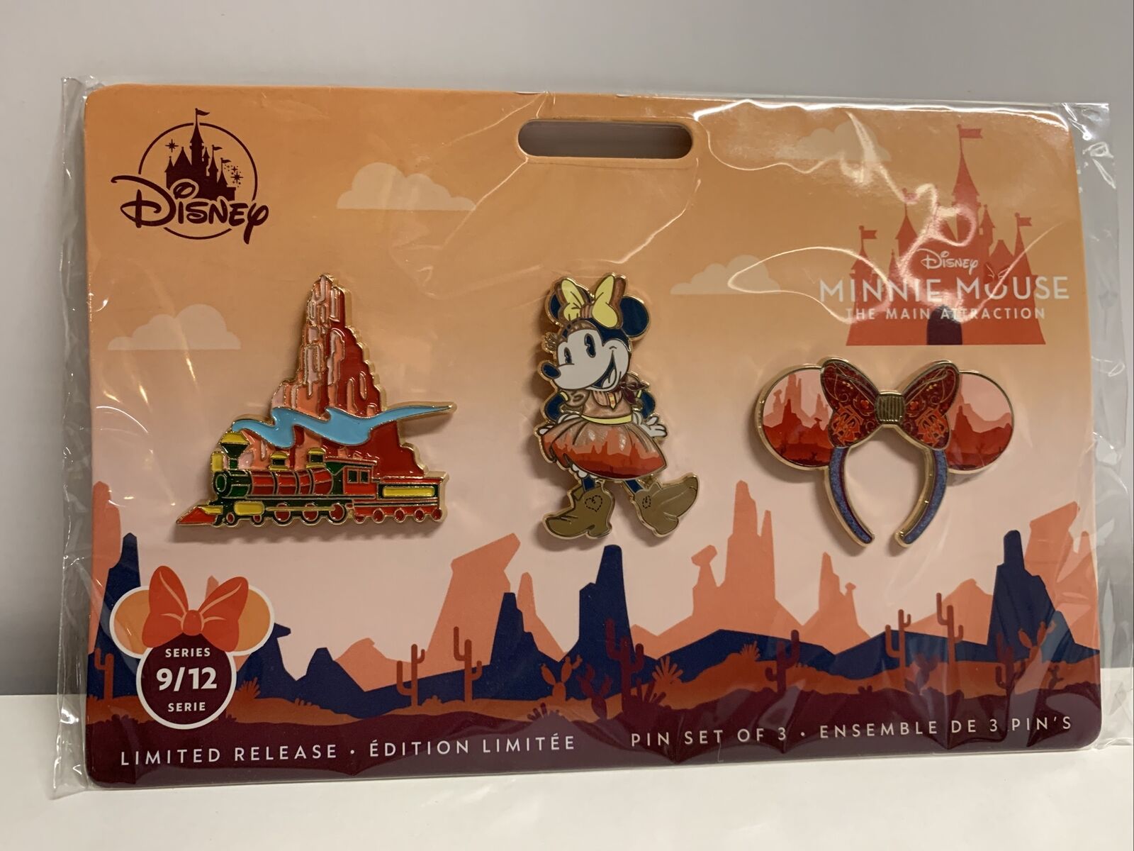 Disney Minnie Mouse The Main Attraction Thunder Mountain Pin Set September 9/12