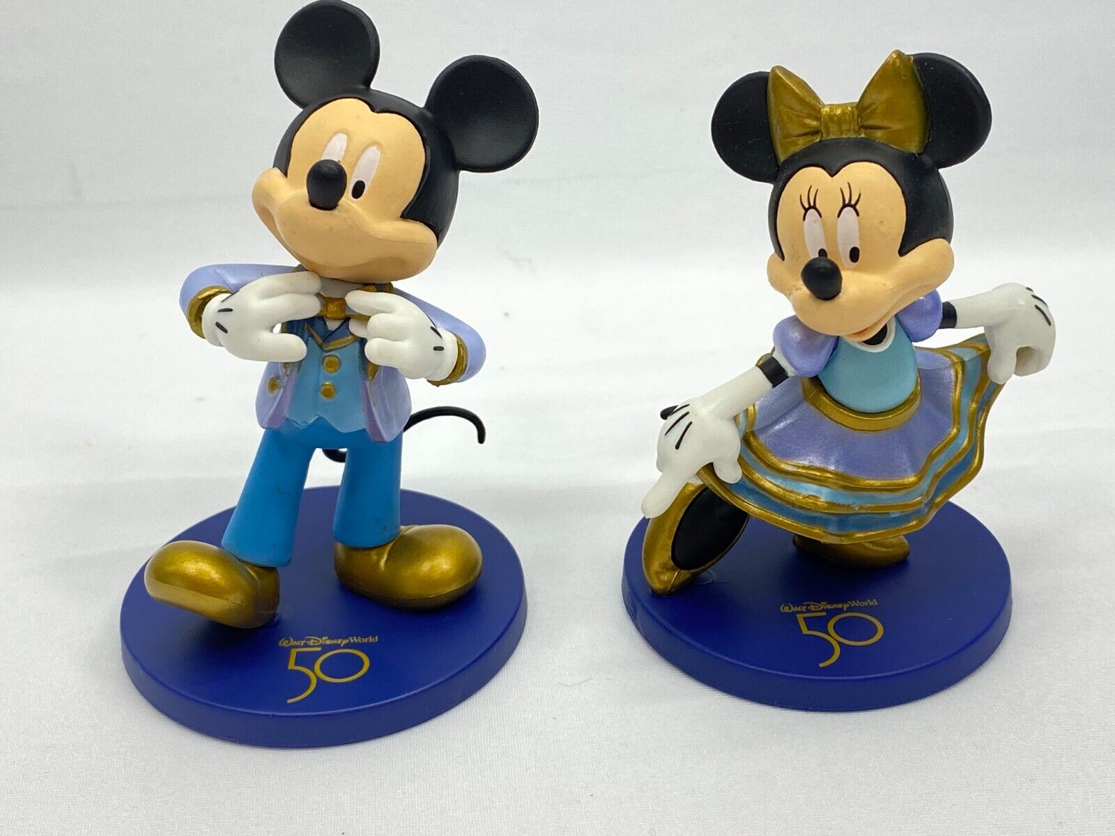 Mickey & Minnie Mouse WDW 50th Anniversary Statue Figurine Disney World Parks