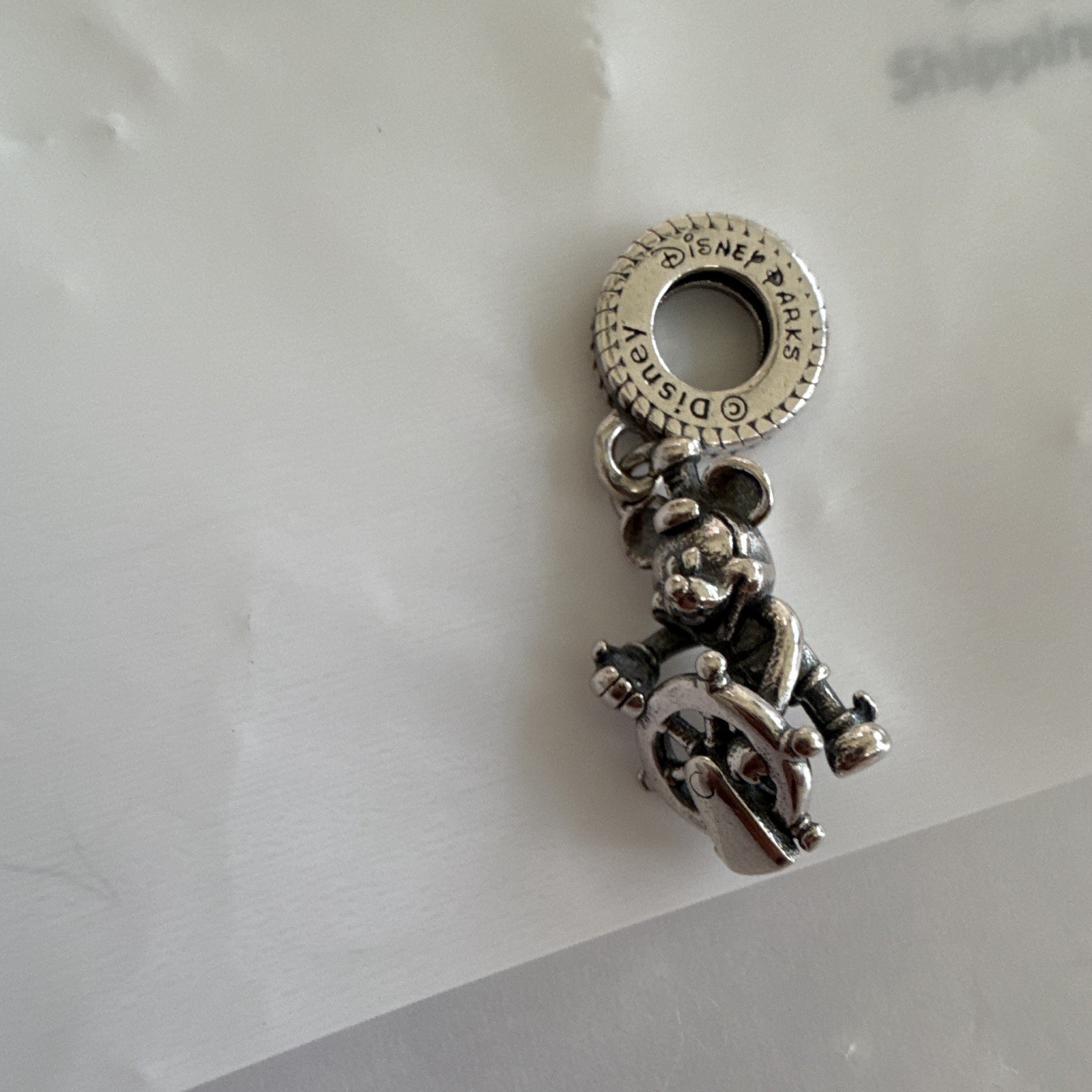 Disney Parks Mickey Mouse Steamboat Willie Dangle Charm Silver Tone Pendant Disney Parks Mickey Mouse Steamboat Willie Dangle Charm Silver Tone Pendant