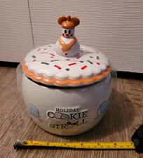 Disney Holiday Cookie Stroll 2022 Mickey Mouse Ceramic Cookie Jar Canister picture