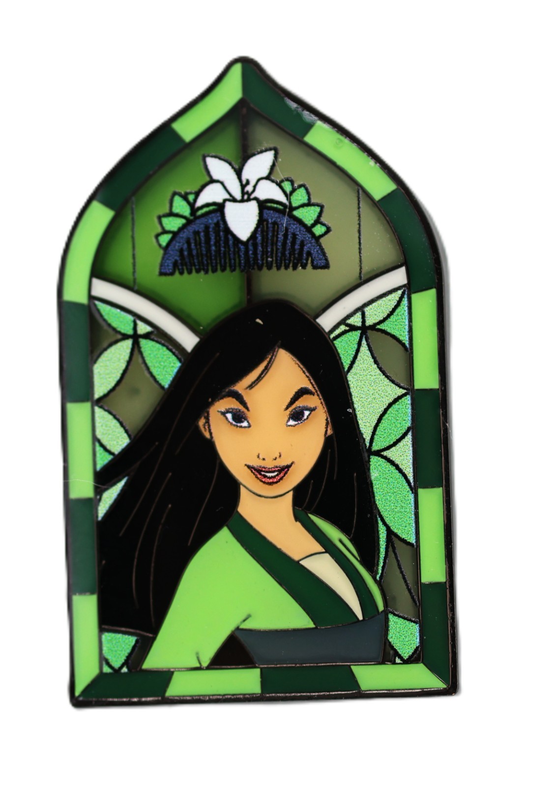 Disney Princess Stained Glass Window Mystery Pin - Mulan Disney Princess Stained Glass Window Mystery Pin - Mulan