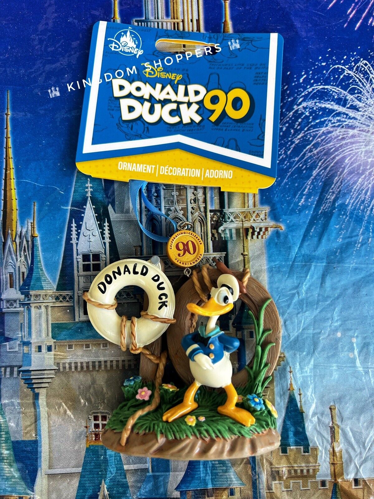 2024 Disney Parks Donald Duck 90 90th Anniversary Christmas Ornament New