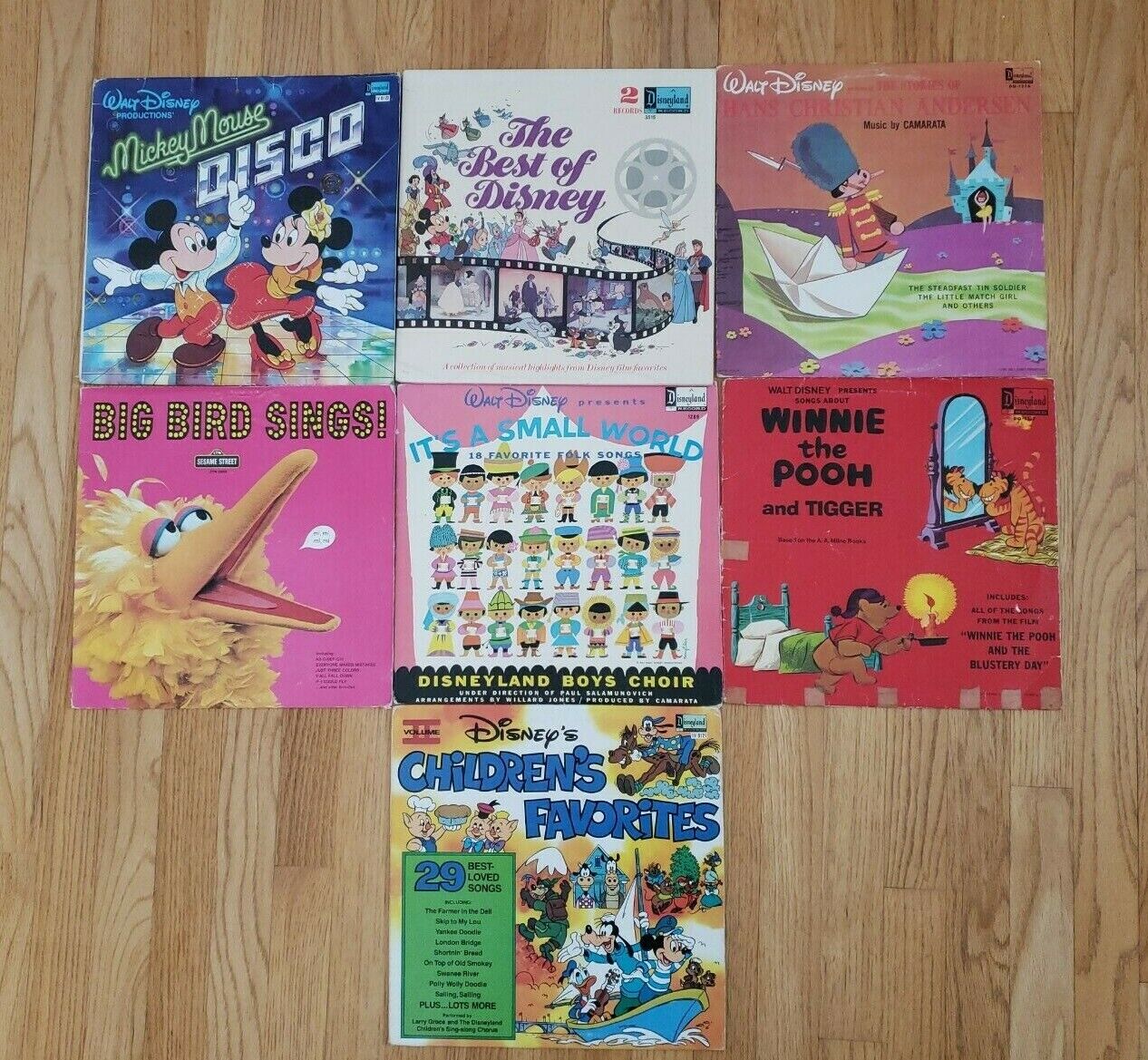 Vintage Walt Disney Records - Lot Of 7 - Child Kids Records LP 12” Vinyl Records
