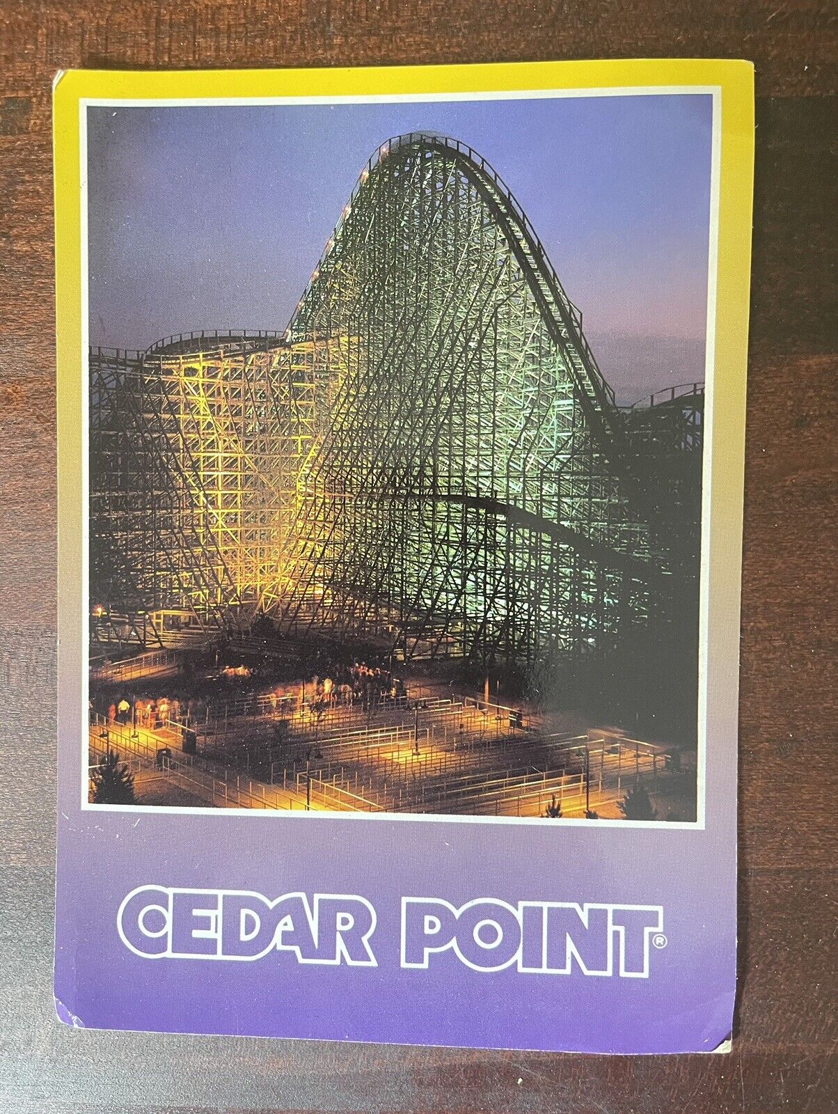 Vintage Mean Streak roller coaster Cedar point, Ohio postcard 