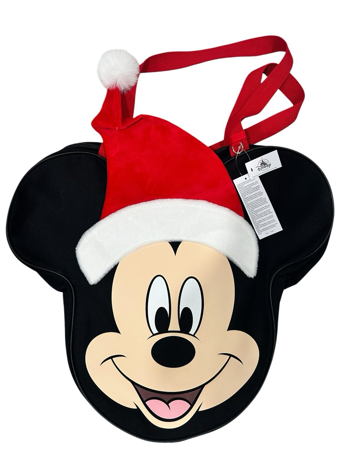 Disney Parks Santa Mickey Mouse Big Head Tote Bag Jumbo Large Christmas NEW Disney Parks Santa Mickey Mouse Big Head Tote Bag Jumbo Large Christmas NEW